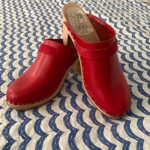 Red Maguba Clogs Made in Sweden